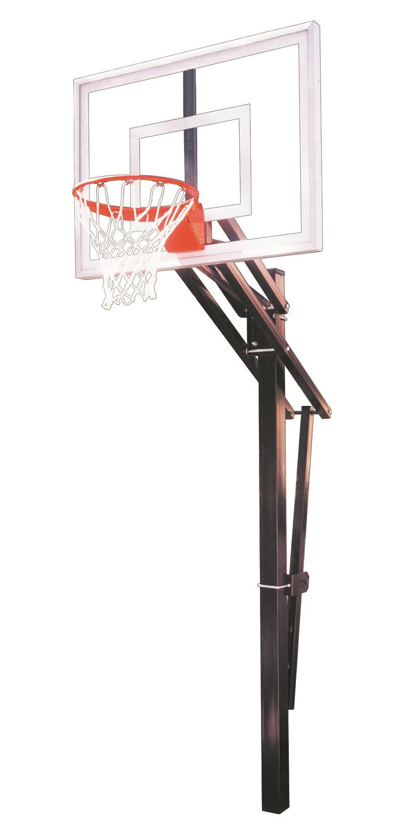 First Team Slam III In Ground Outdoor Adjustable Basketball Hoop 54 Inch Acrylic