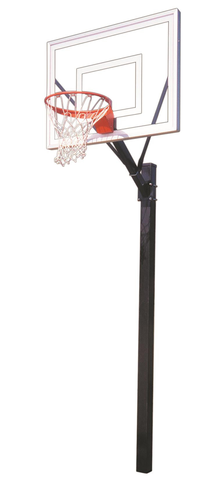 First Team Sport II In Ground Outdoor Fixed Height Basketball Hoop 48 inch Acrylic