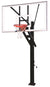 First Team Stainless Olympian Arena In Ground Adjustable Outdoor Basketball Hoop 72 inch Tempered Glass
