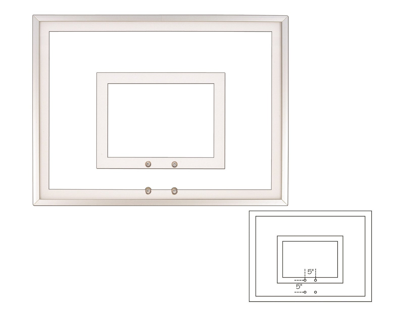First Team Tempered Glass Backboard 36 x 54 inch-FT216