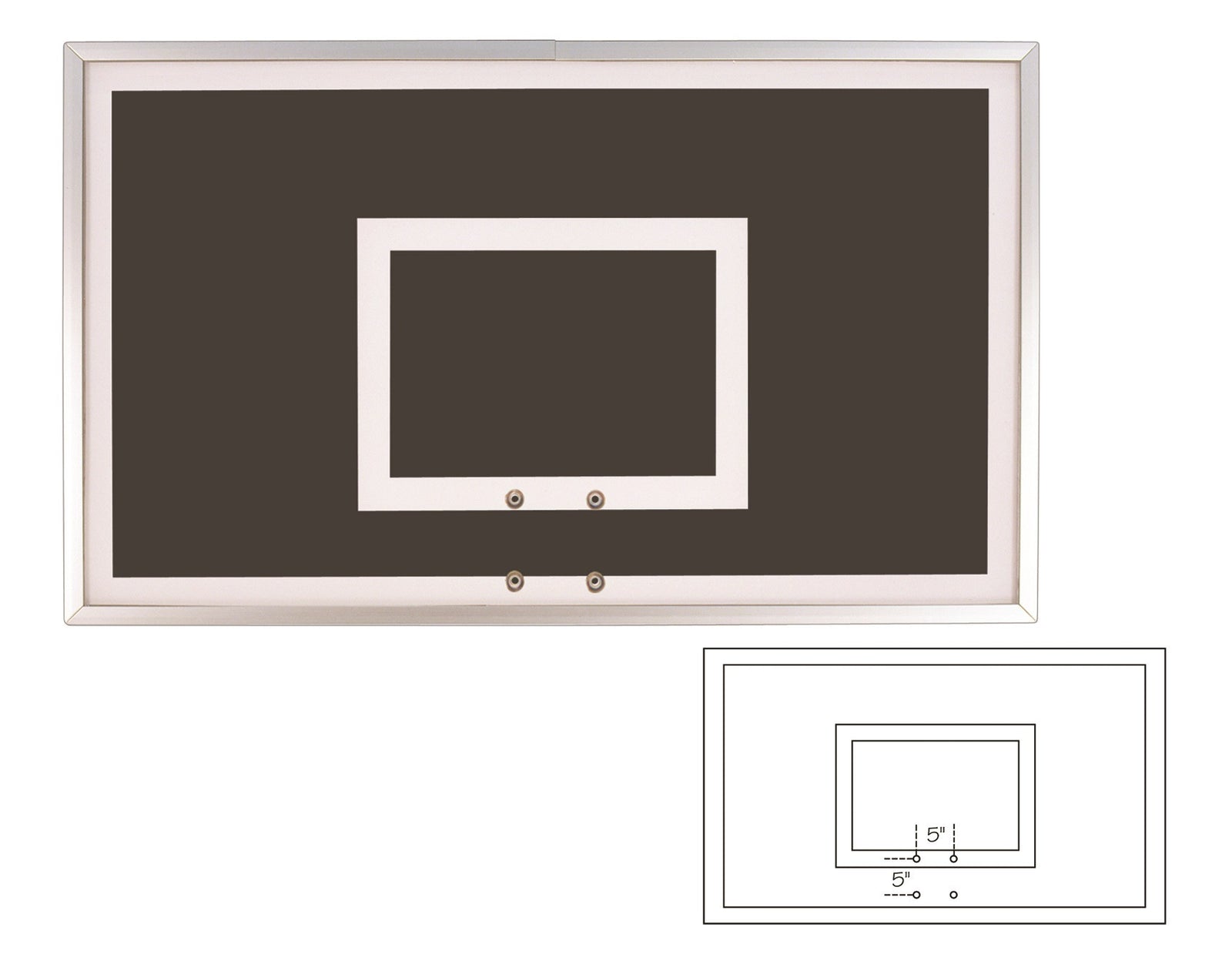 First Team Smoked Glass Backboard 36 x 60 inch-FT221SM