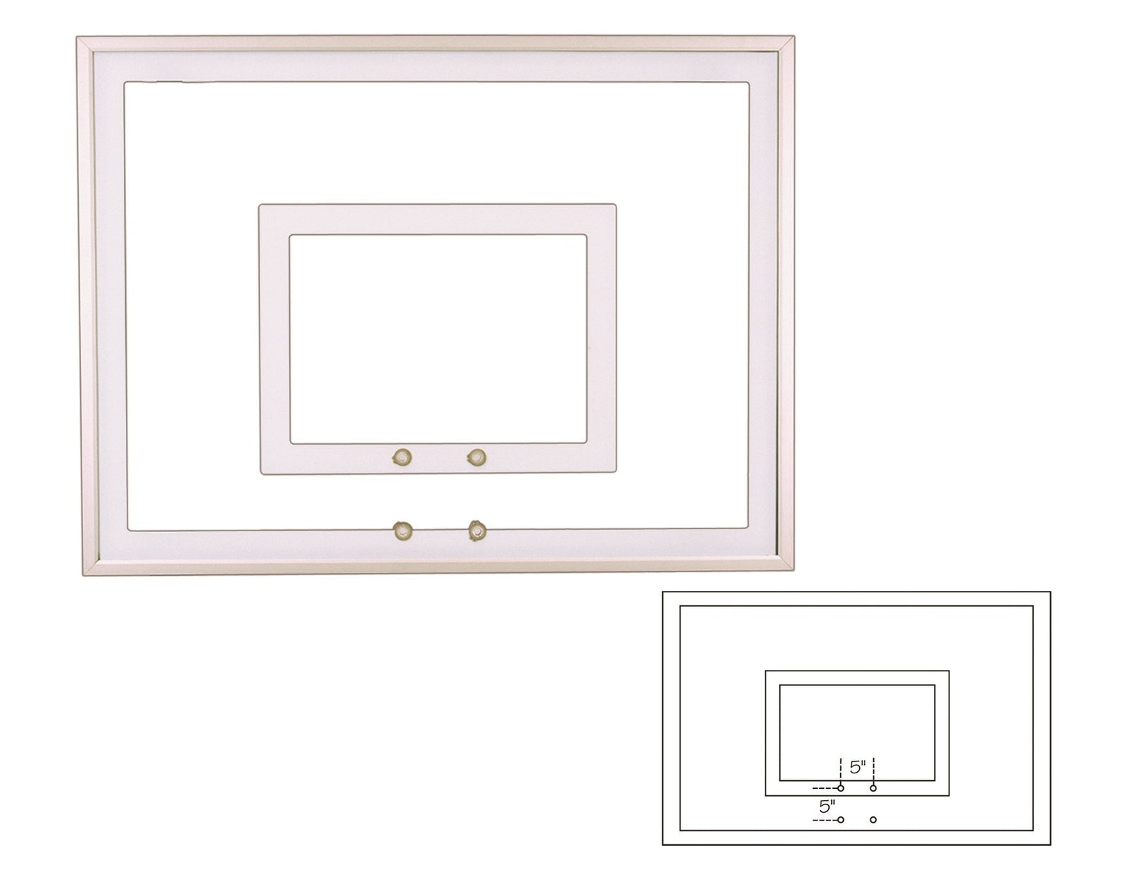 First Team Tempered Glass Response Backboard 36 x 54 inch-FT225