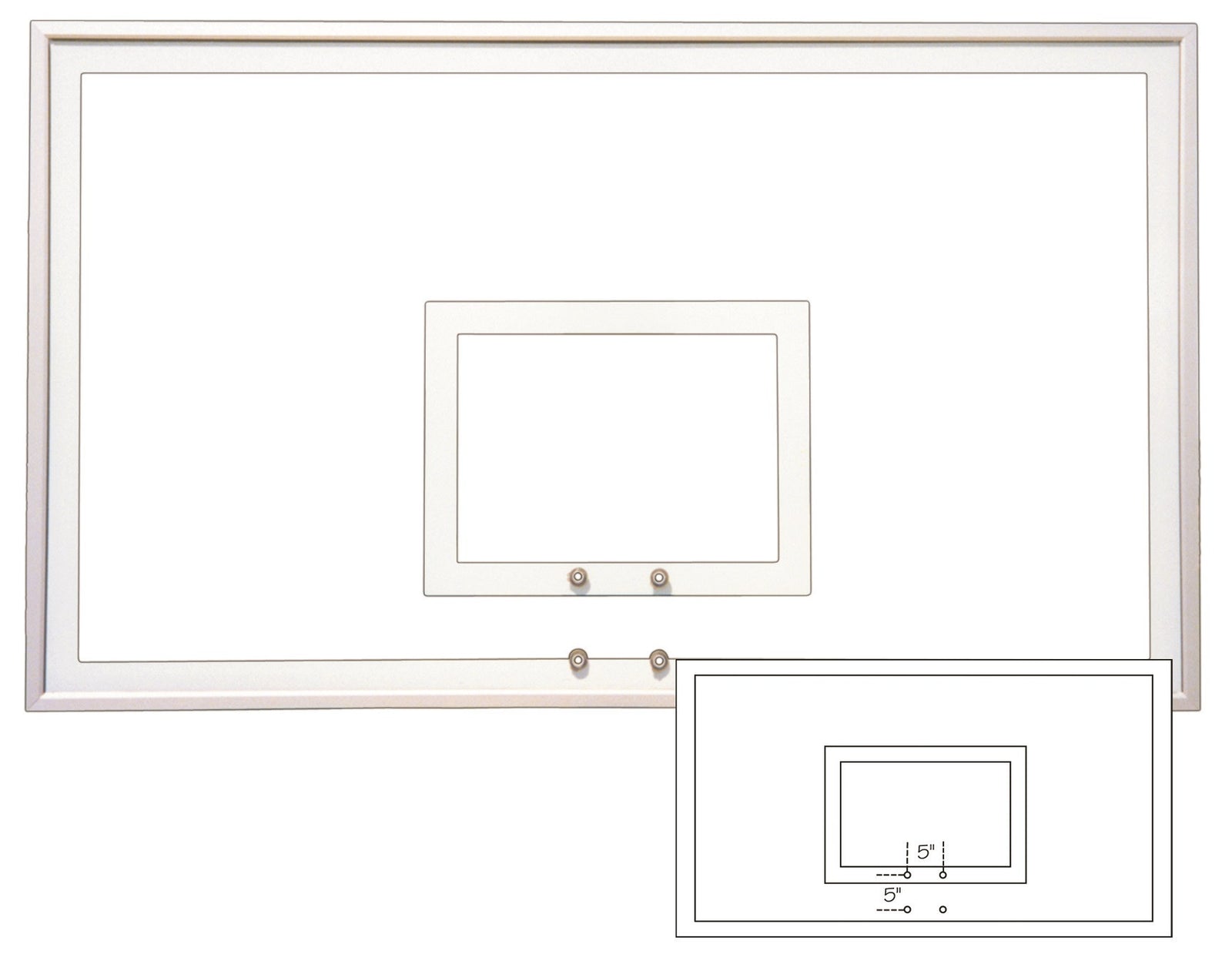 First Team Tempered Glass Response Backboard 42 x 72 inch-FT232