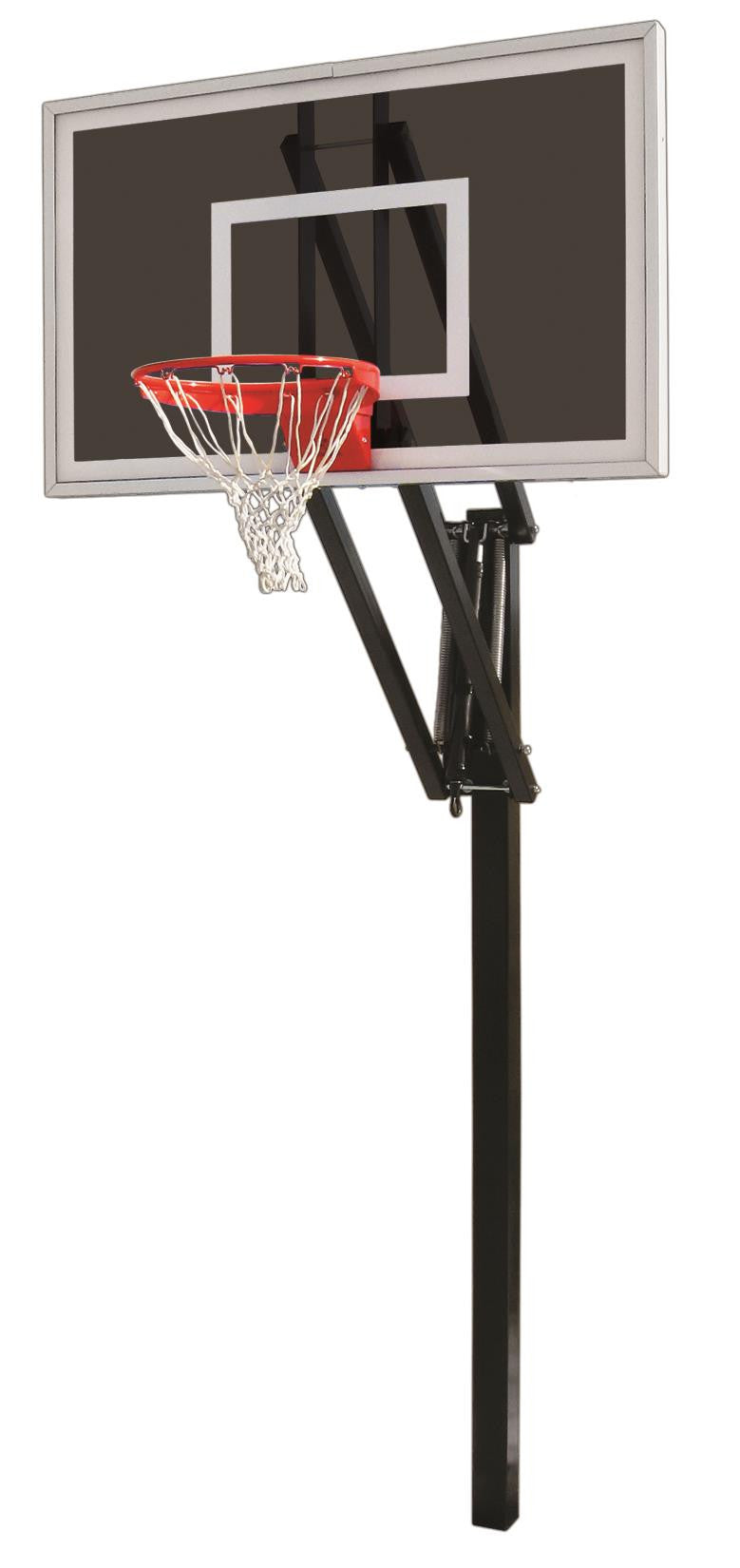 First Team Vector Eclipse In Ground Outdoor Adjustable Basketball Hoop 60 inch Smoked Glass