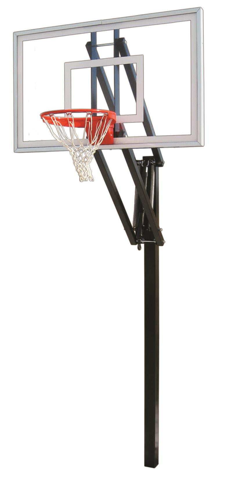 First Team Vector Nitro In Ground Outdoor Adjustable Basketball Hoop 60 inch Tempered Glass