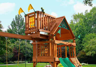 Gorilla-Playsets-Chageau-W-Sky-Loft-Wooden-Swing-Set-Roof-Loft