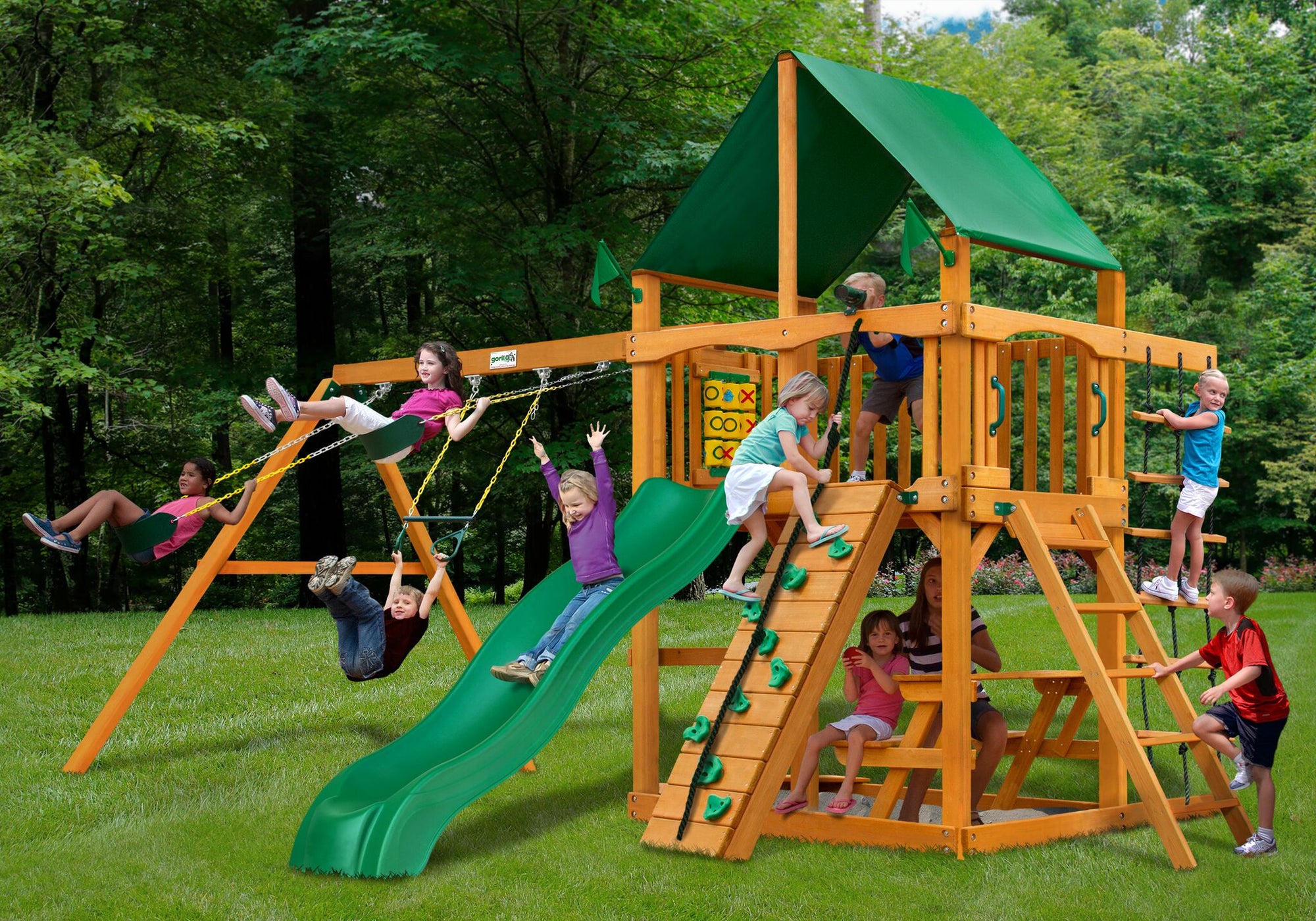 Gorilla-Playsets-Chateau-Deluxe-Wooden-Swingsets