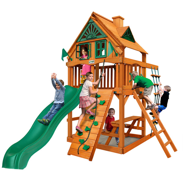 Gorilla Playsets Chateau Tower Treehouse Wooden Swing Set - NJ Swingsets