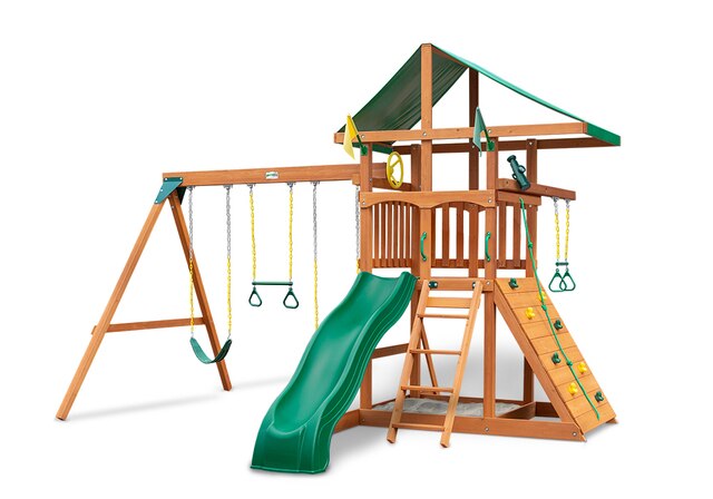Gorilla-Playsets-Outing-W-Trapeze-Bar-Wooden-Swing-Set-White-Back