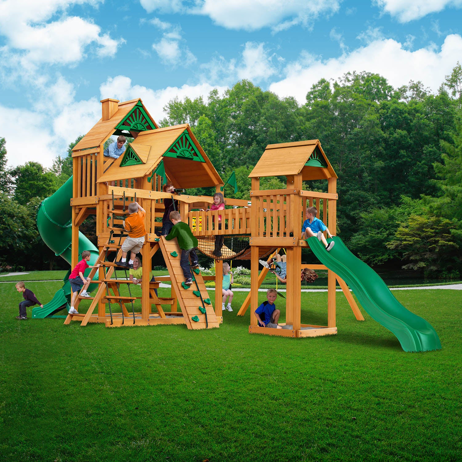 All Things Cedar 6-ft Wood A-Frame Swing Set