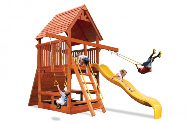 Playground-One-Deluxe-Fort-Spacesaver-Double-Swing-Arm-White-Back