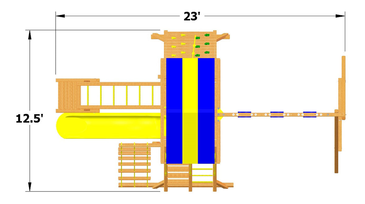 Playground-One-Turbo-Original-Playcenter-with-Monkey-Bars-Overhead-Dimensions