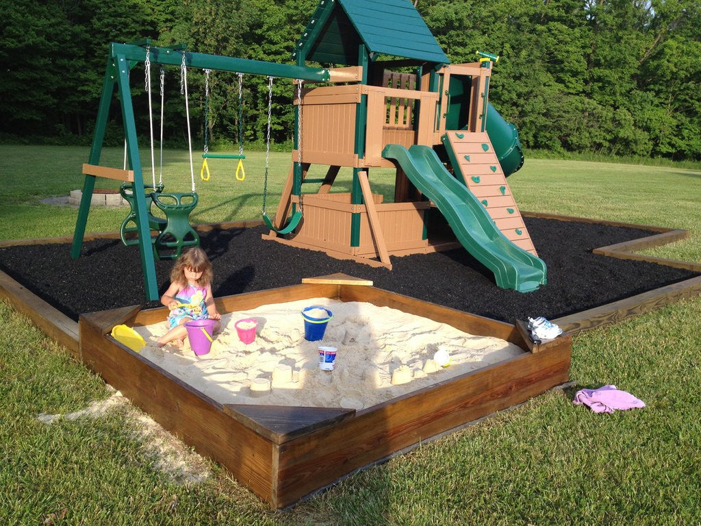 Playground Surfacing Rubber Mulch Black (Dyed-Solid) NJ Swingsets